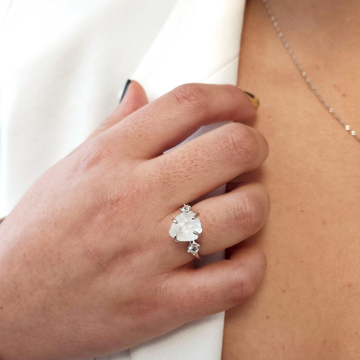 Clear Quartz Crystal Ring - Uniquelan Jewelry