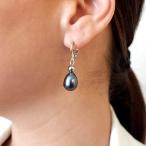 Black Pearl Drop Earrings - Uniquelan Jewelry