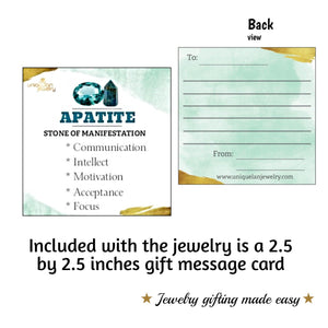 Raw Apatite Chain Bracelet - Uniquelan Jewelry