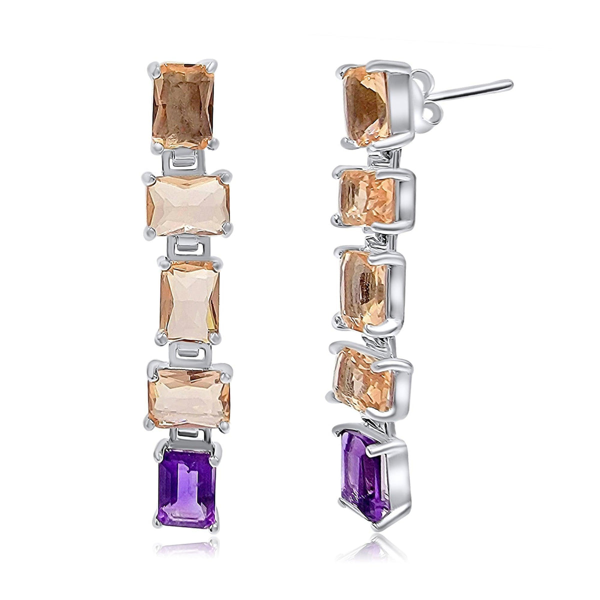Amethyst Signature Drop Earrings - Uniquelan Jewelry