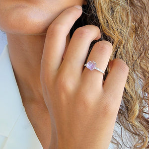 Ametrine Crystal Tiny Ring - Uniquelan Jewelry
