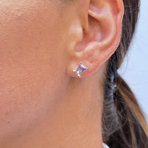 Ametrine Heart Stud Earrings - Uniquelan Jewelry