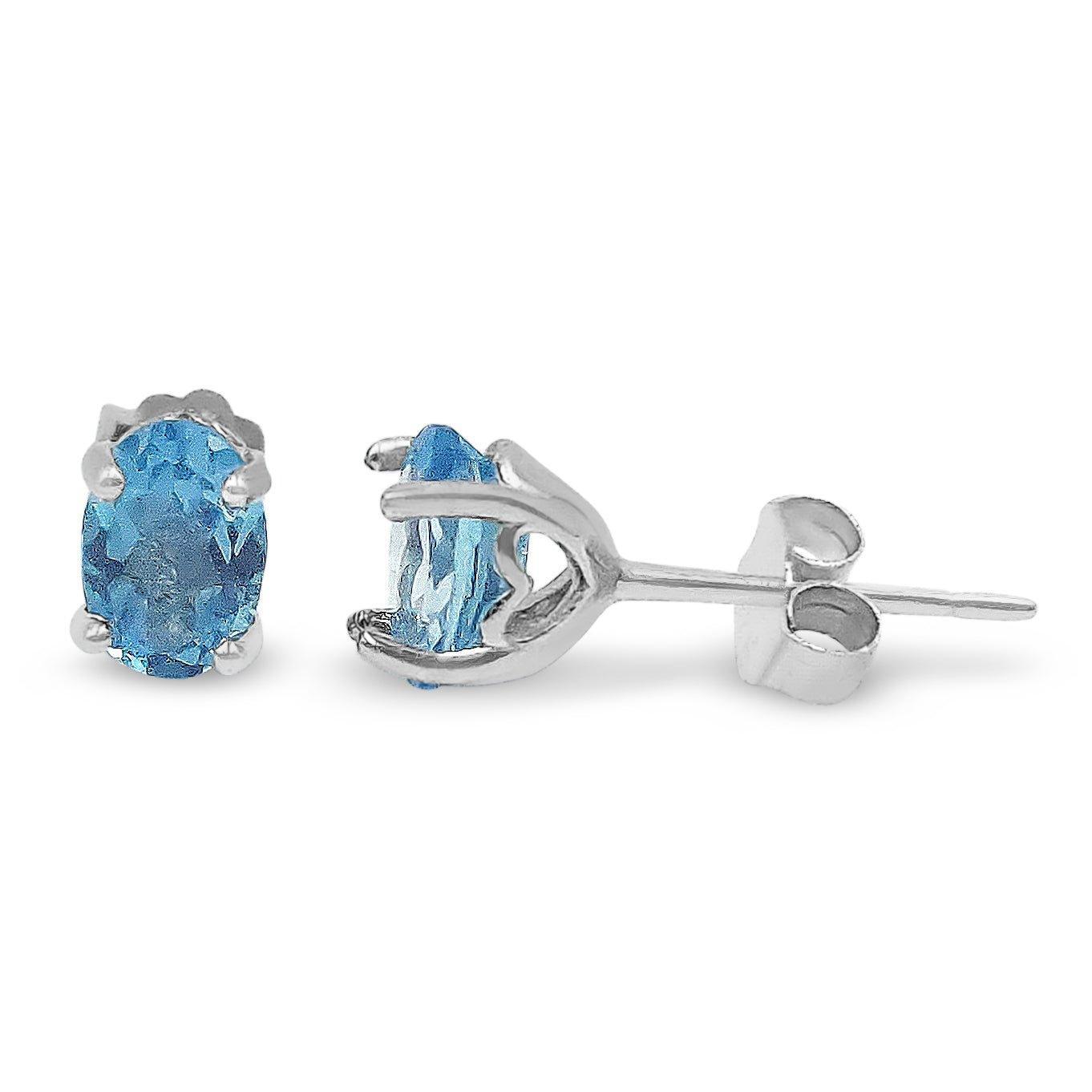 Blue topaz sale heart earrings