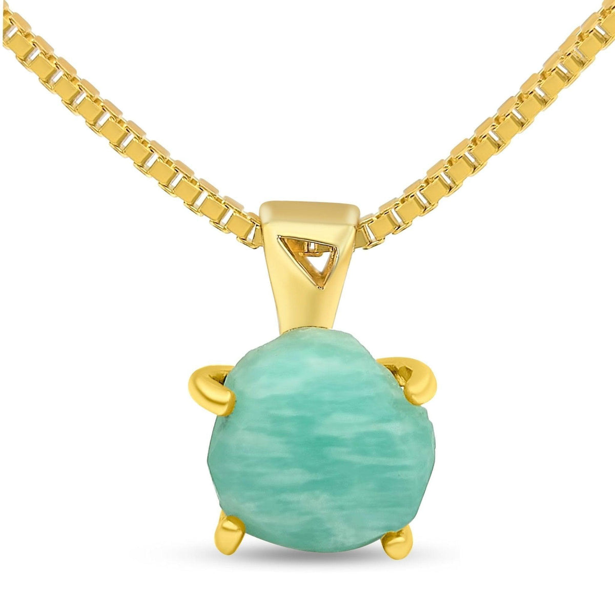 Authentic Raw Amazonite Necklace - Uniquelan Jewelry