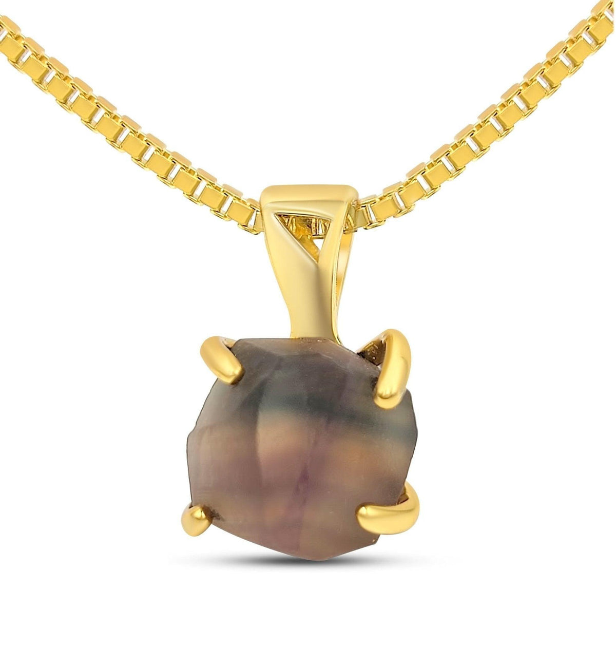 Authentic Raw Fluorite Necklace - Uniquelan Jewelry