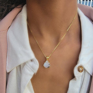 Authentic Raw Moonstone Necklace - Uniquelan Jewelry