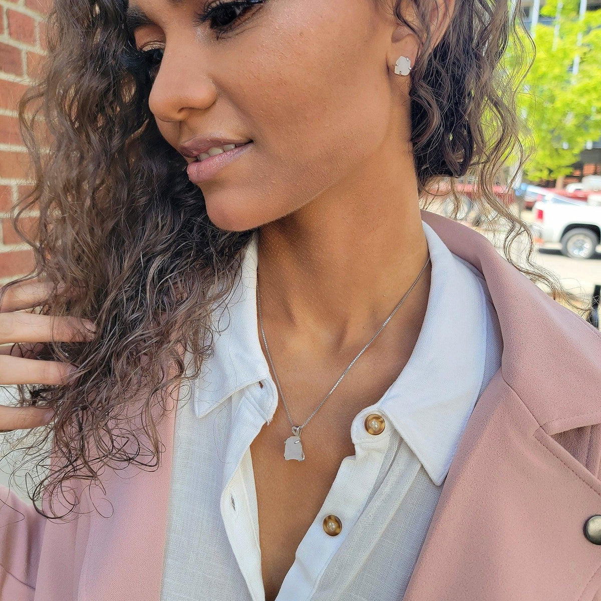 Authentic Raw Moonstone Necklace - Uniquelan Jewelry