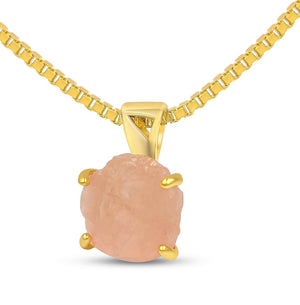 Authentic Raw Rose Quartz Necklace - Uniquelan Jewelry