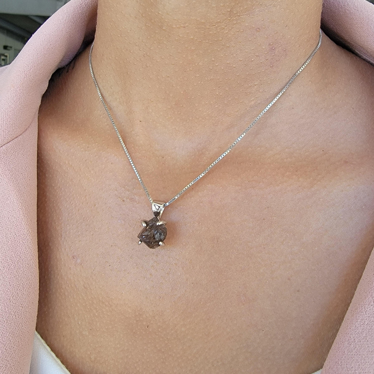 Authentic Raw Smoky Quartz Necklace - Uniquelan Jewelry