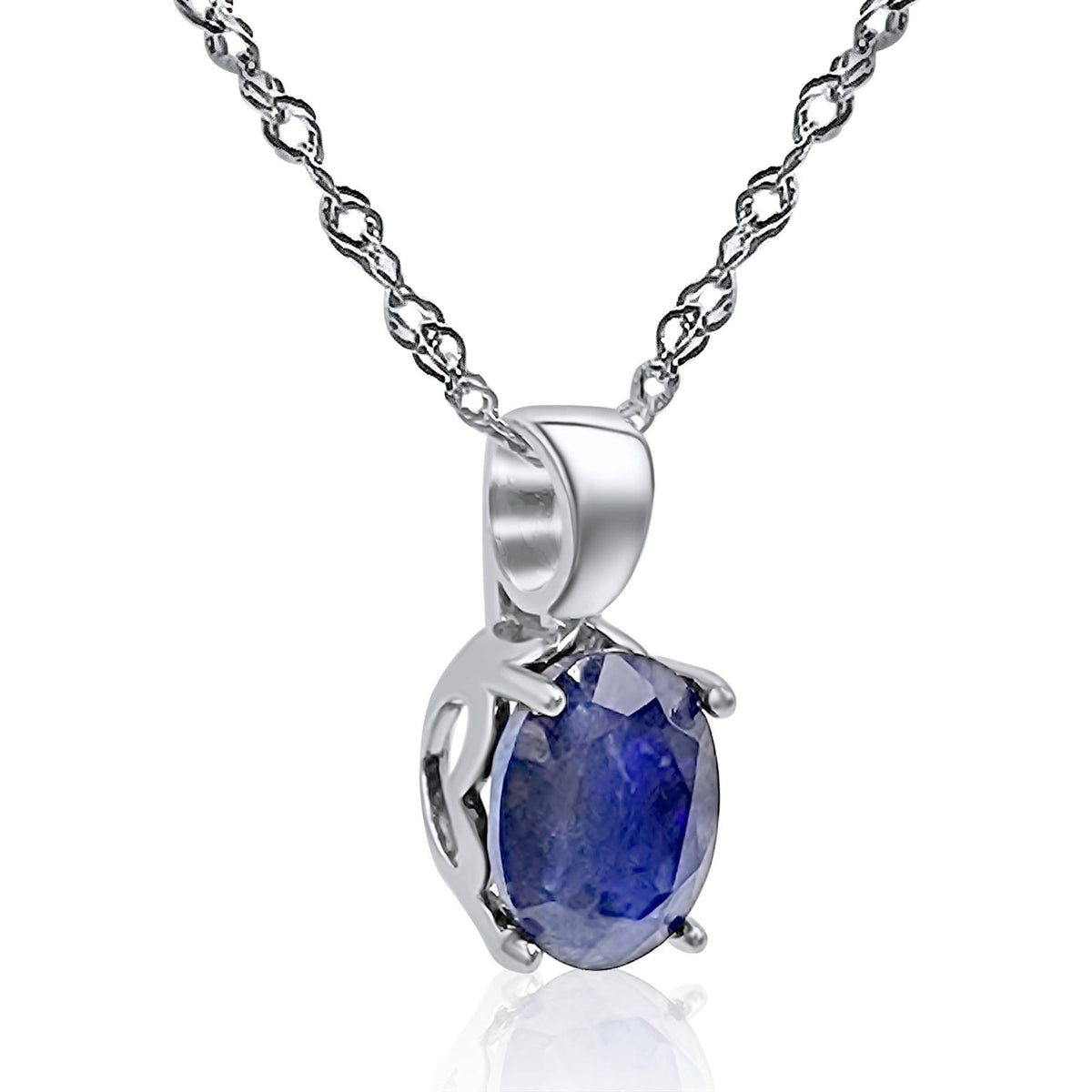 Blue Sapphire Heart Necklace - Uniquelan Jewelry