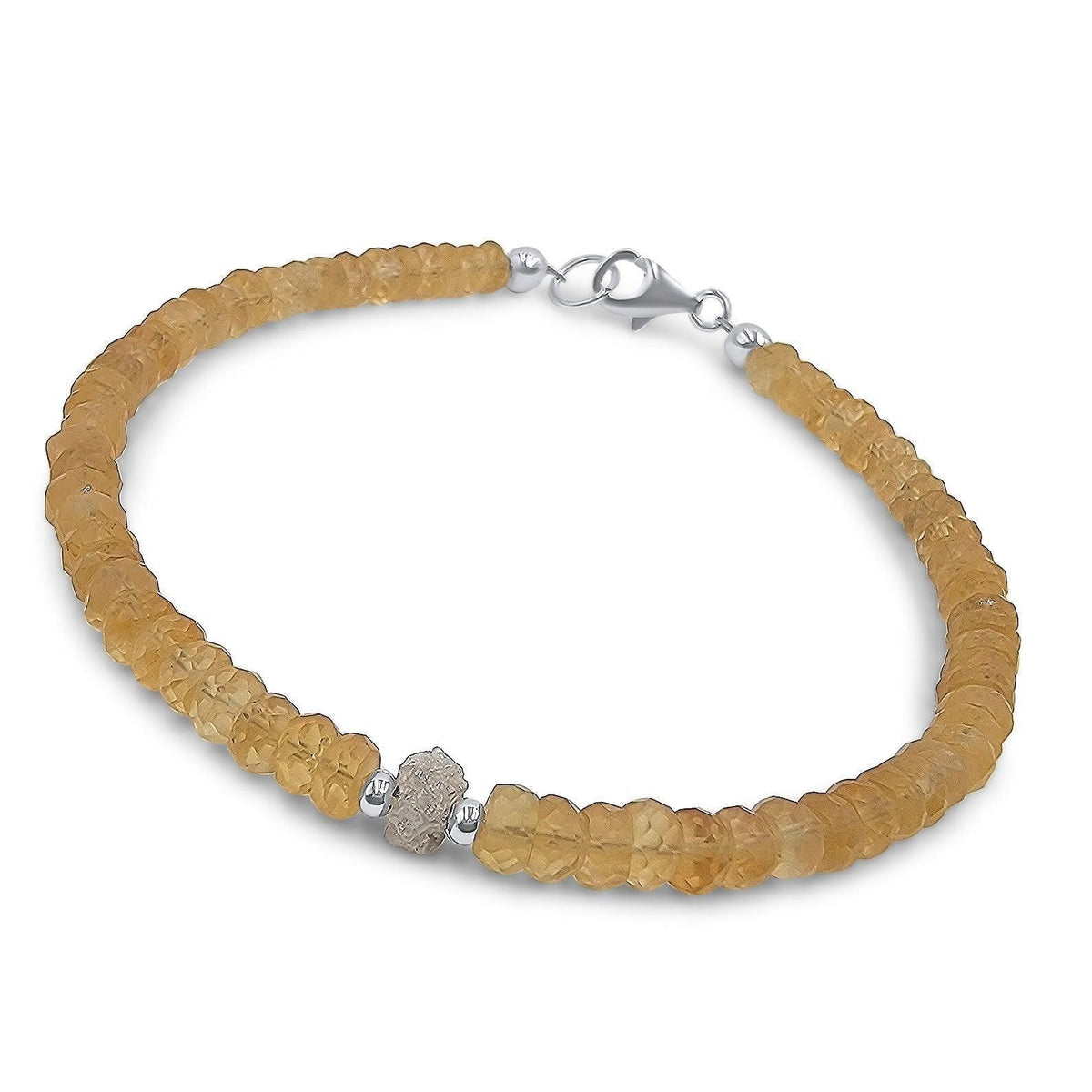 Citrine and Raw Diamond Bracelet - Uniquelan Jewelry