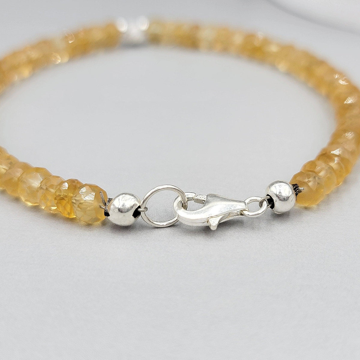 Citrine and Raw Diamond Bracelet - Uniquelan Jewelry