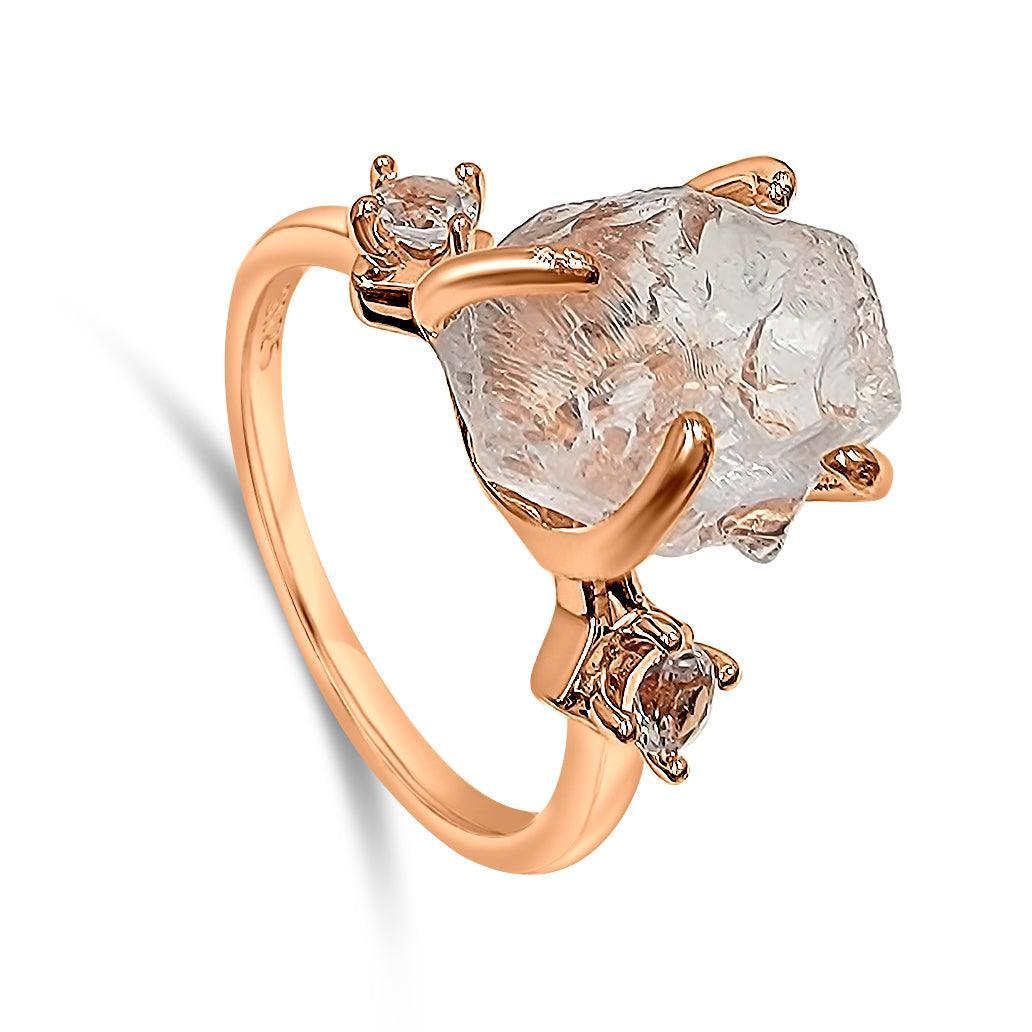 Clear Quartz Crystal Ring - Uniquelan Jewelry