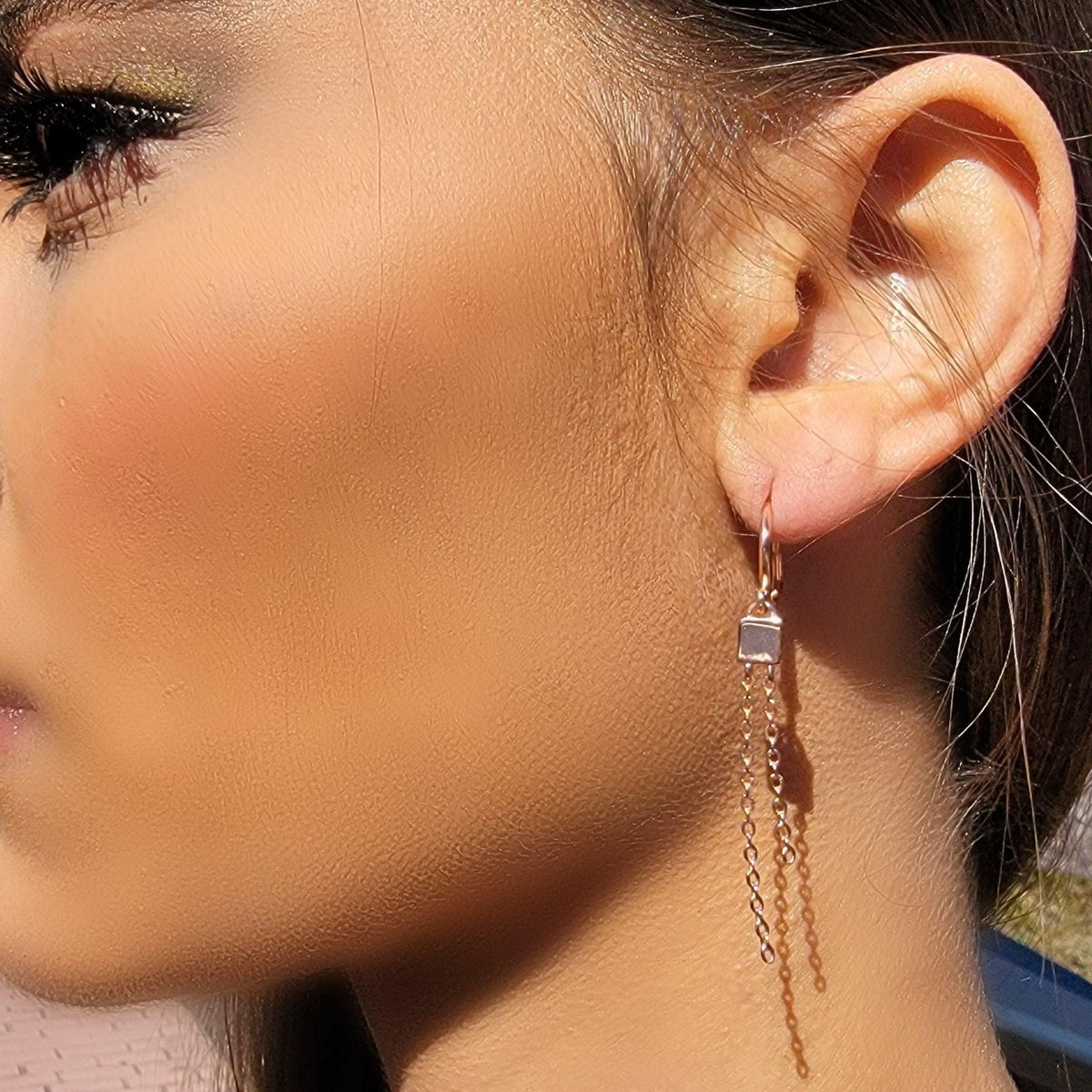 Double Chain Drop Earrings - Uniquelan Jewelry