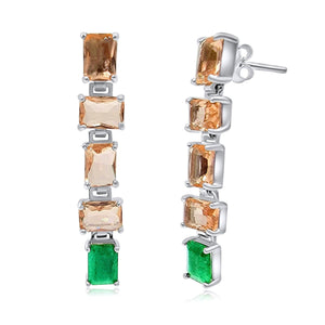 Emerald Signature Drop Earrings - Uniquelan Jewelry