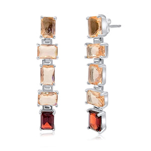 Garnet Signature Drop Earrings - Uniquelan Jewelry