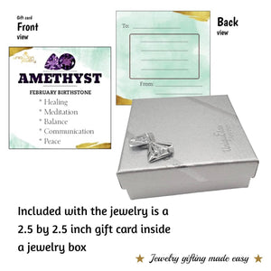 Genuine Amethyst Lariat Necklace - Uniquelan Jewelry