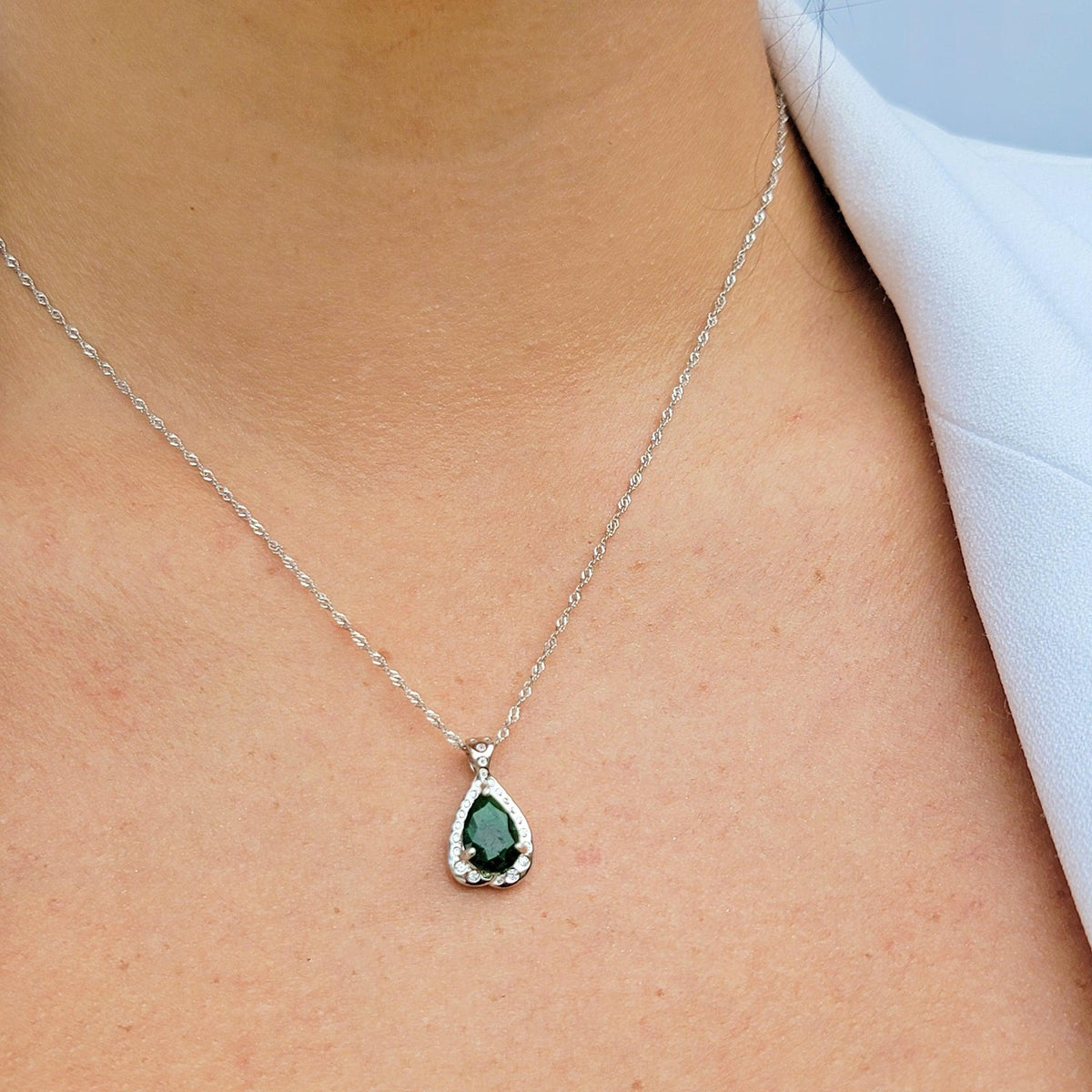 Genuine Emerald Necklace - Uniquelan Jewelry