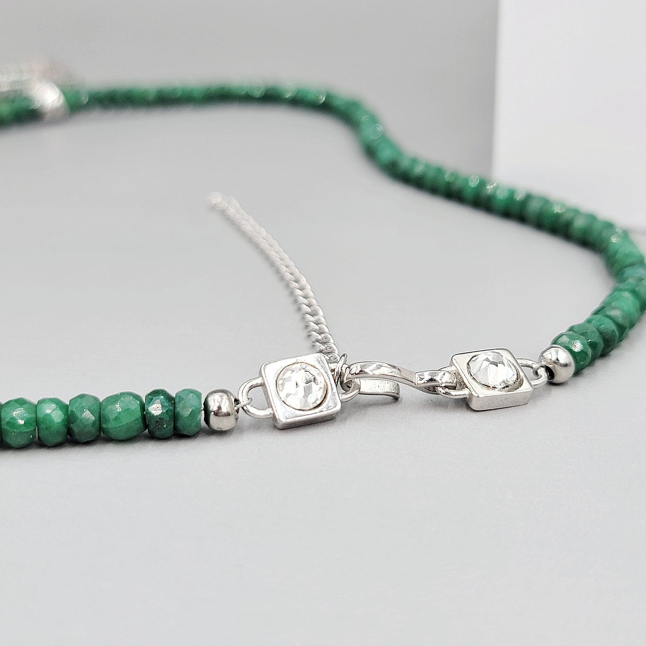 Rough Emerald Crystal Necklace, 925 shops Sterling Silver Pendant Necklace, May Births