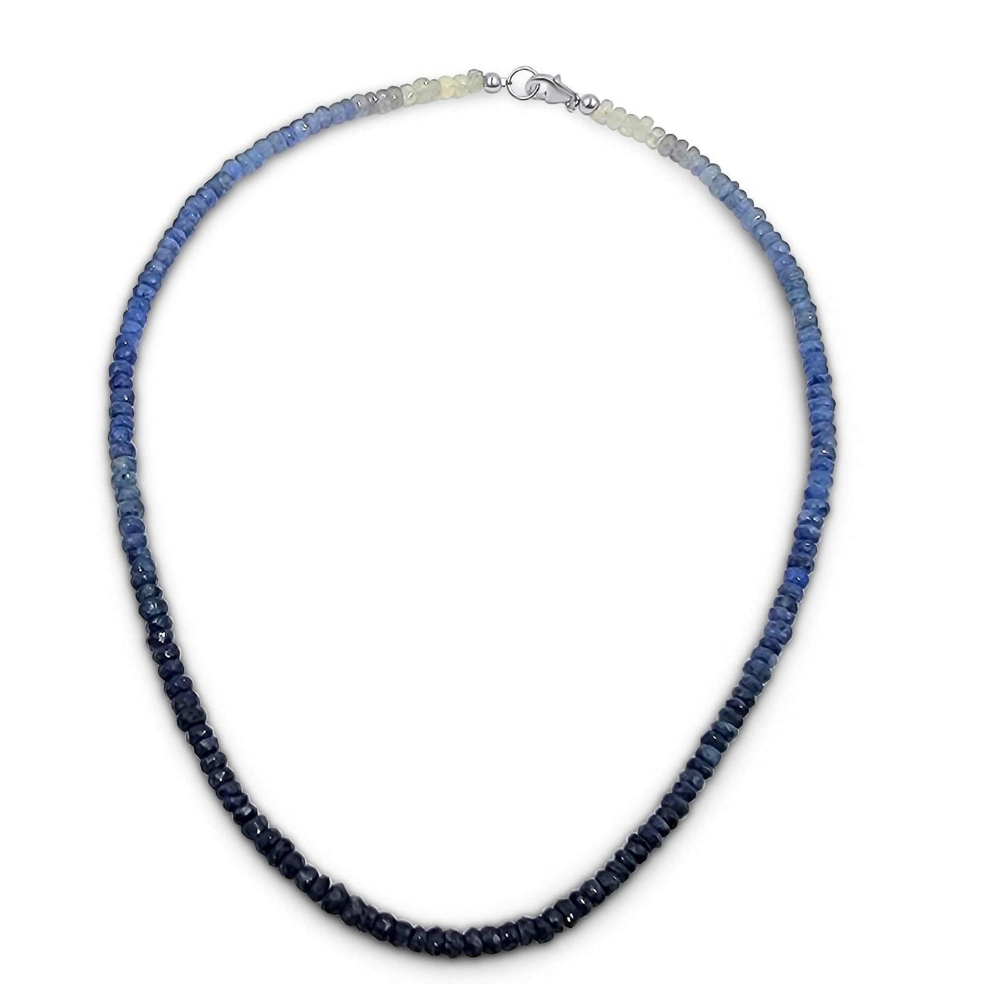 Genuine Ombre Sapphire Strand Necklace - Uniquelan Jewelry