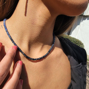 Genuine Ombre Sapphire Strand Necklace - Uniquelan Jewelry