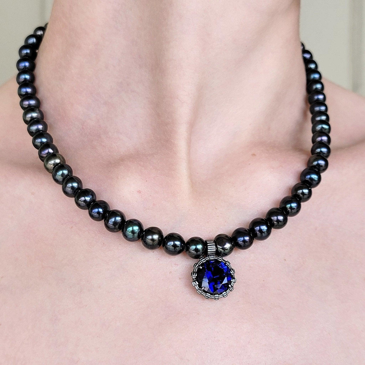 Genuine Pearl Sapphire Jewelry Set - Uniquelan Jewelry