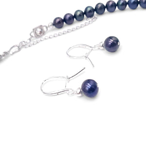 Genuine Pearl Sapphire Jewelry Set - Uniquelan Jewelry