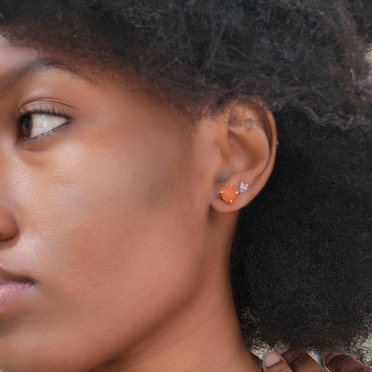 Genuine Raw Carnelian Earrings - Uniquelan Jewelry