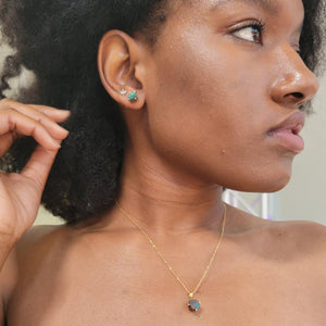 Genuine Raw Chrysocolla Necklace - Uniquelan Jewelry