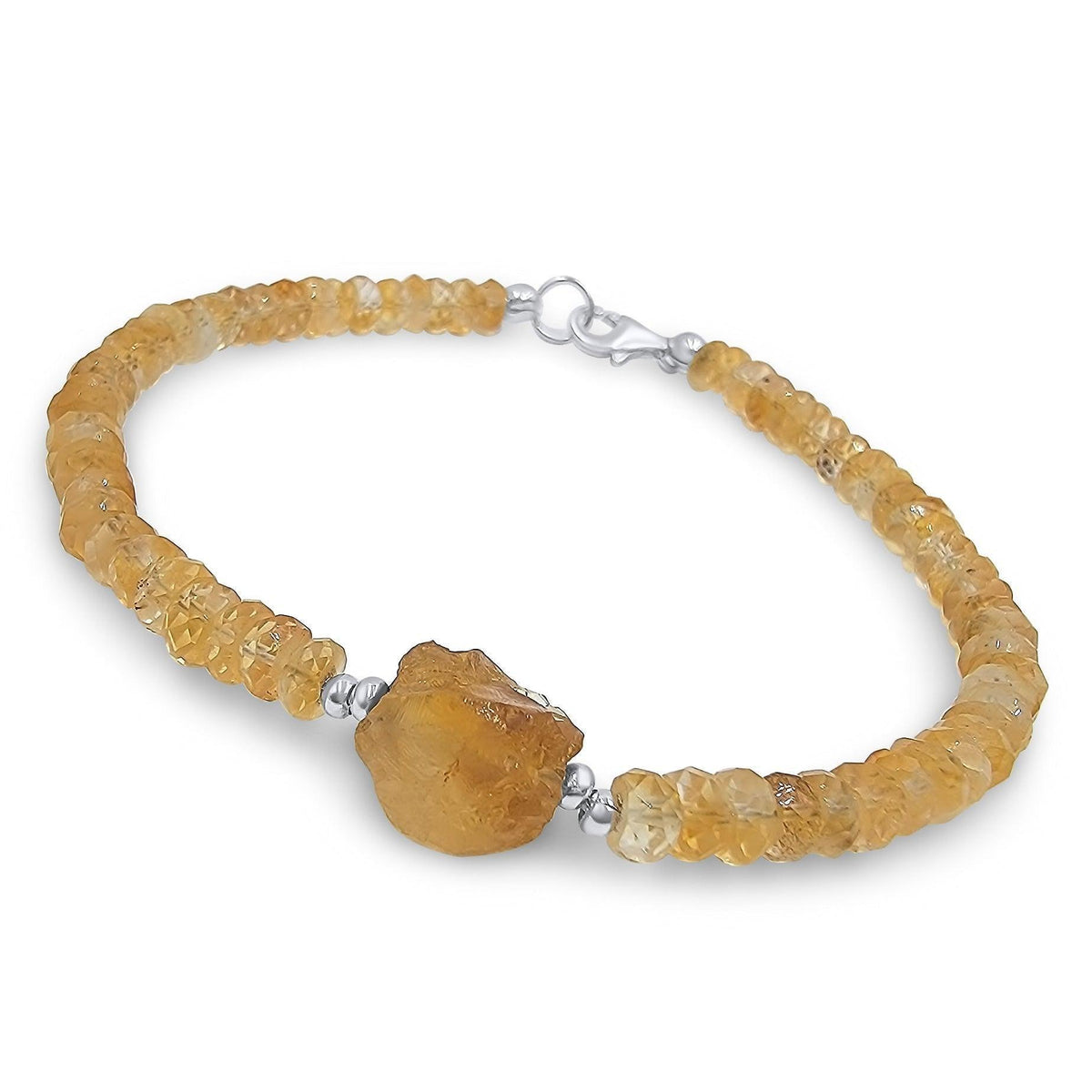 Genuine Raw Citrine Bracelet - Uniquelan Jewelry