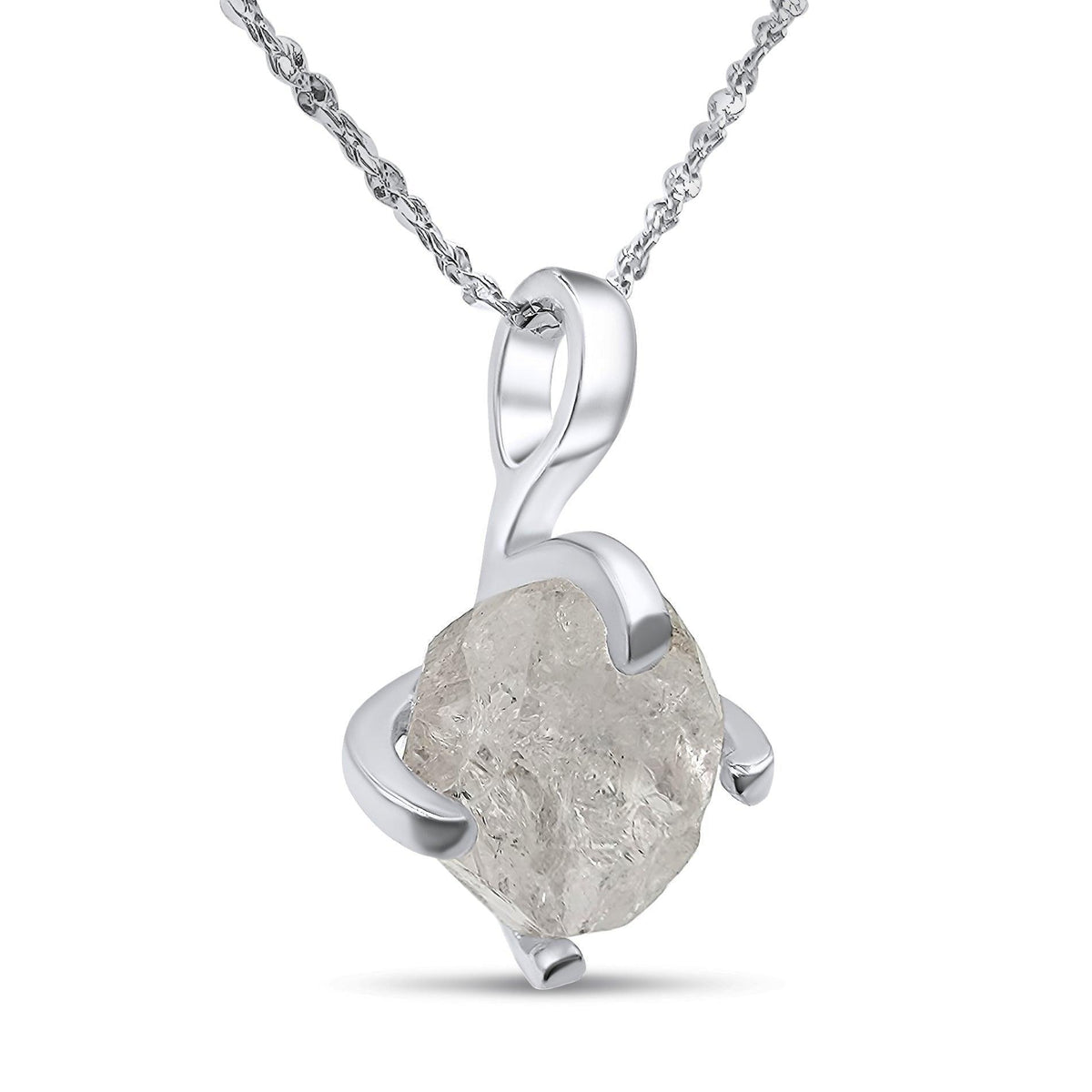 Genuine Raw Clear Quartz Pendant - Uniquelan Jewelry