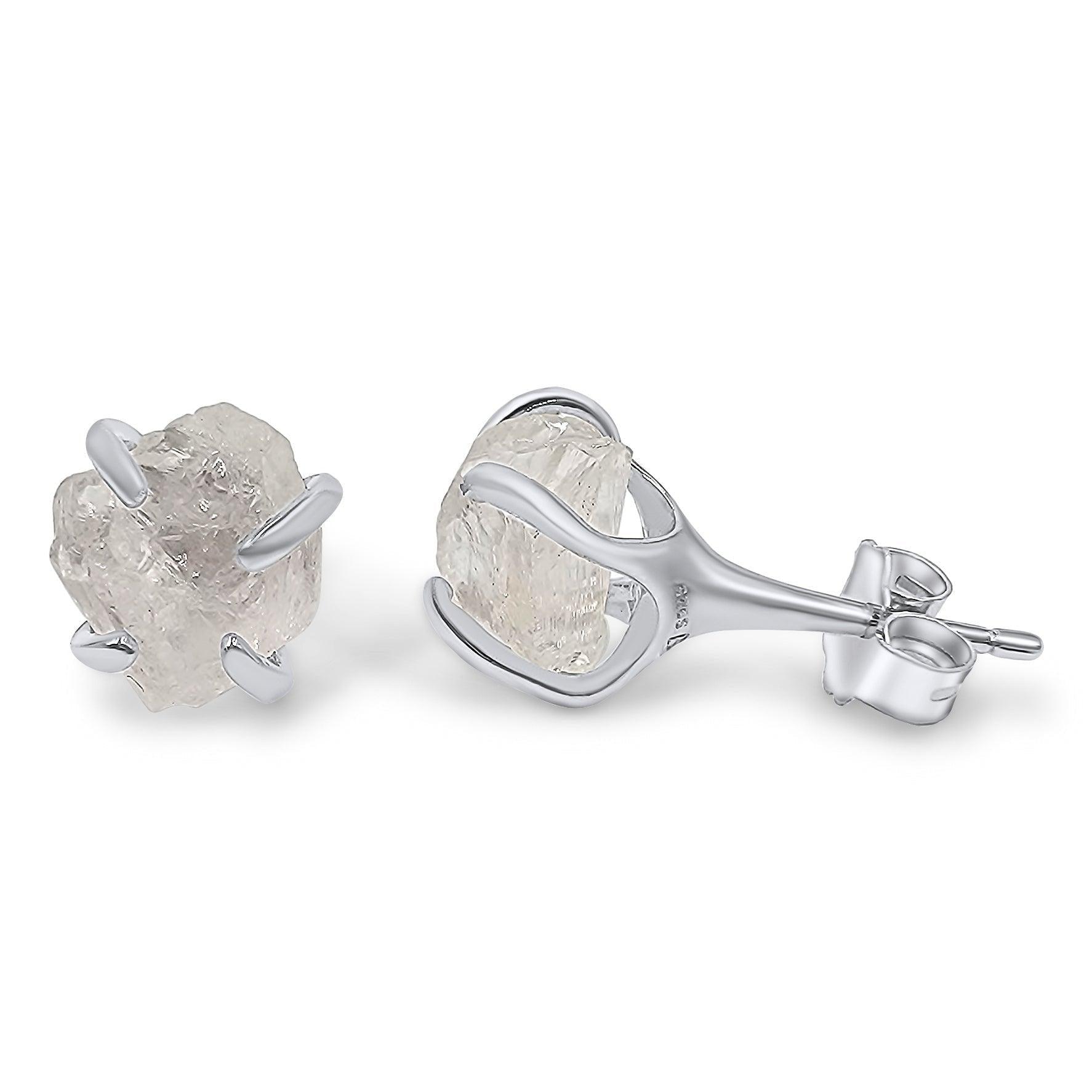 Clear Quartz Stud Earrings | Made In Earth Australia