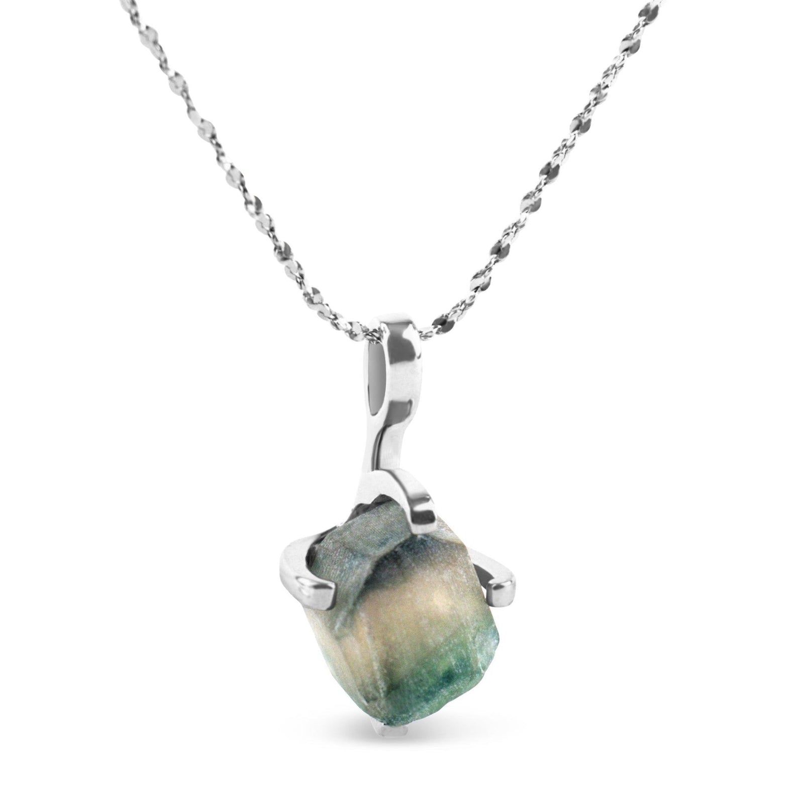 Genuine Raw Fluorite Necklace - Uniquelan Jewelry