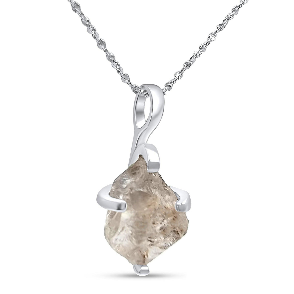 Genuine Raw Herkimer Diamond Necklace - Uniquelan Jewelry