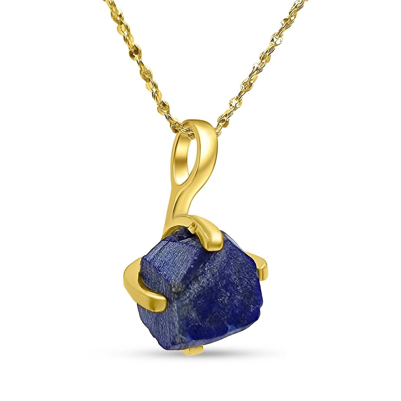 Genuine Raw Lapis Lazuli Necklace - Uniquelan Jewelry