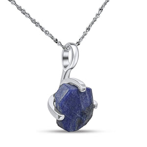 Genuine Raw Lapis Lazuli Necklace - Uniquelan Jewelry