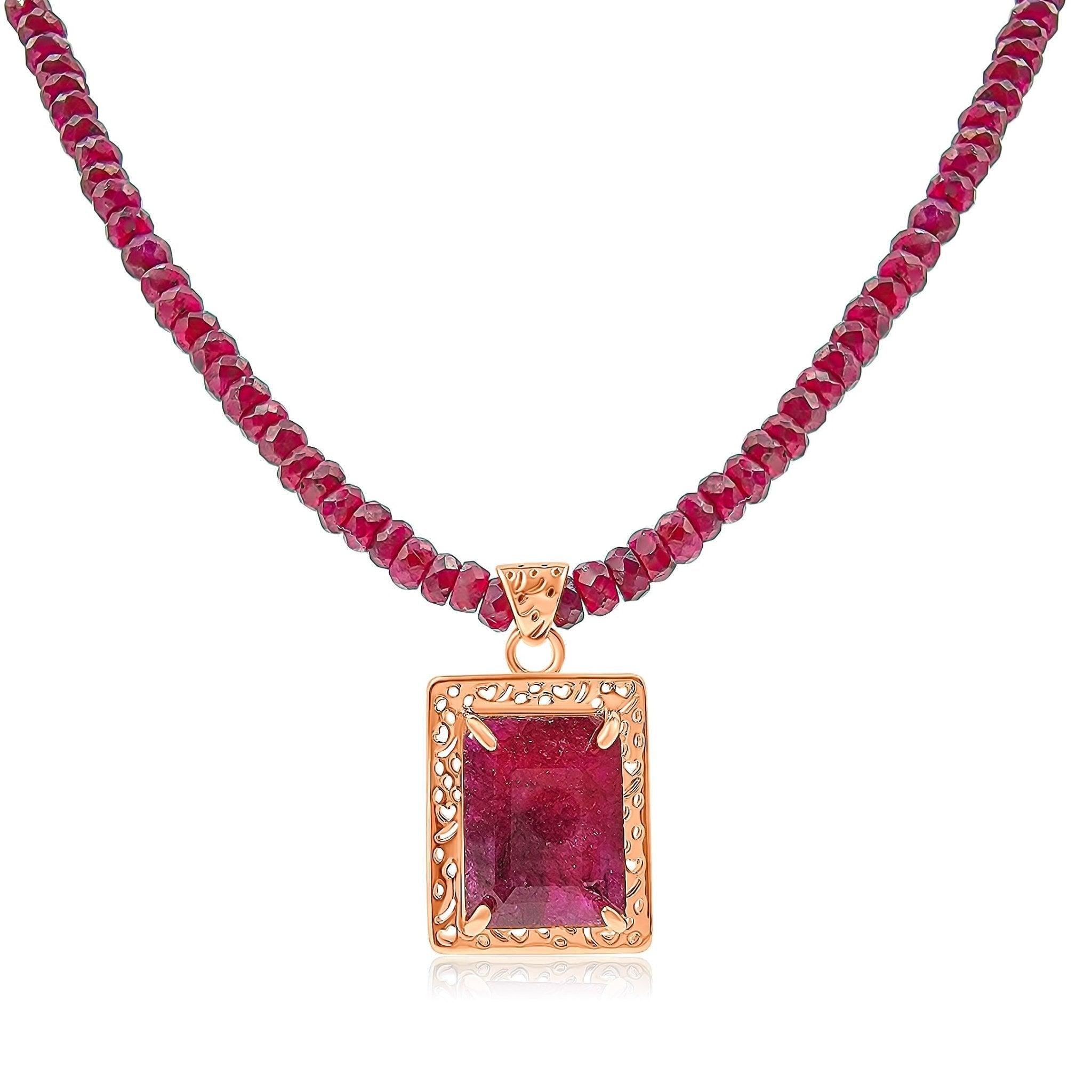 Genuine on sale ruby necklace