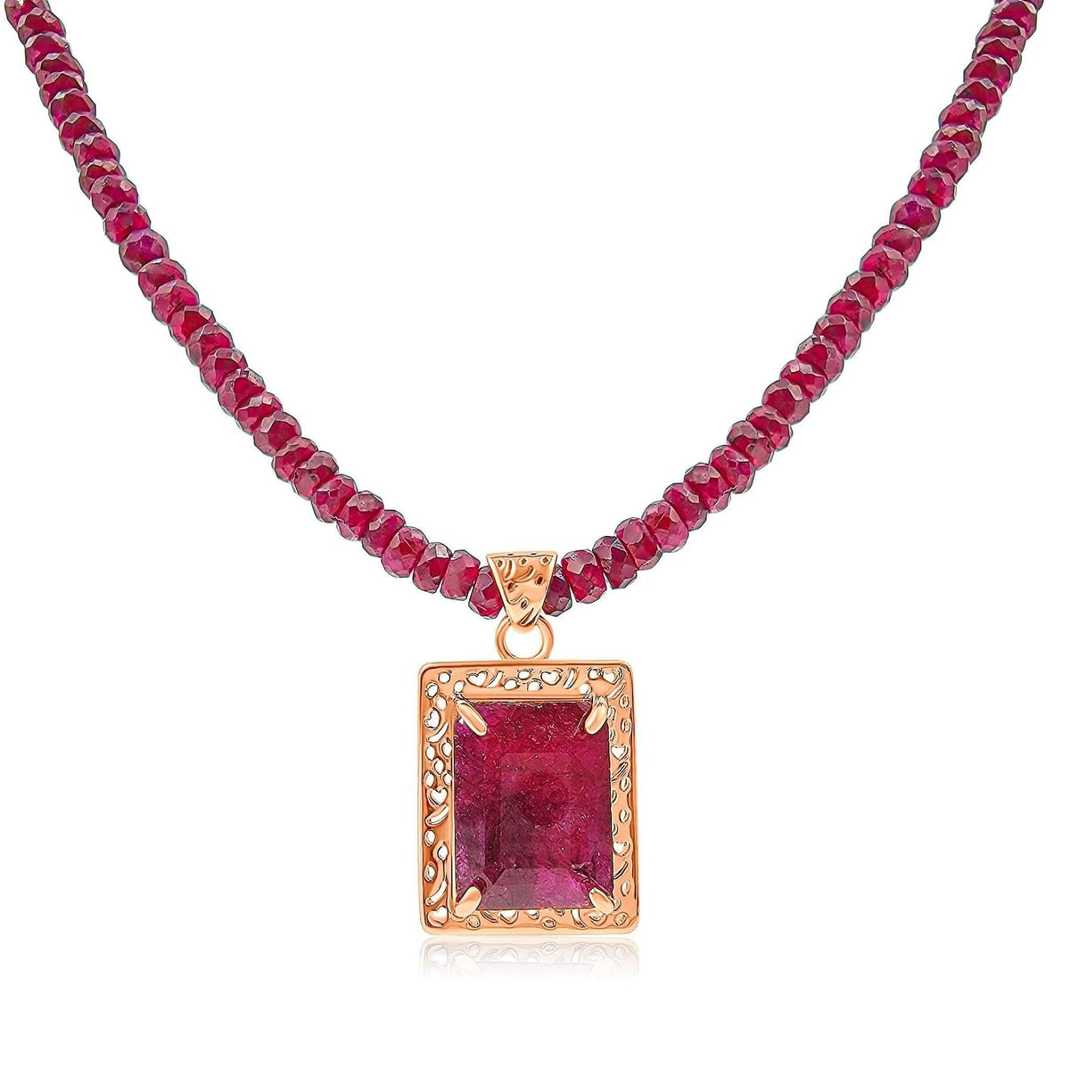 Genuine Ruby Classy Necklace - Uniquelan Jewelry