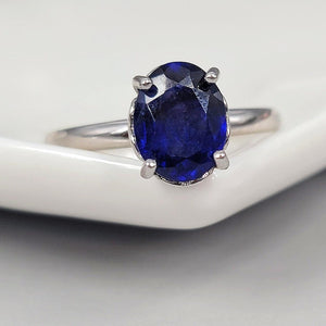 Genuine Sapphire Heart Ring - Uniquelan Jewelry