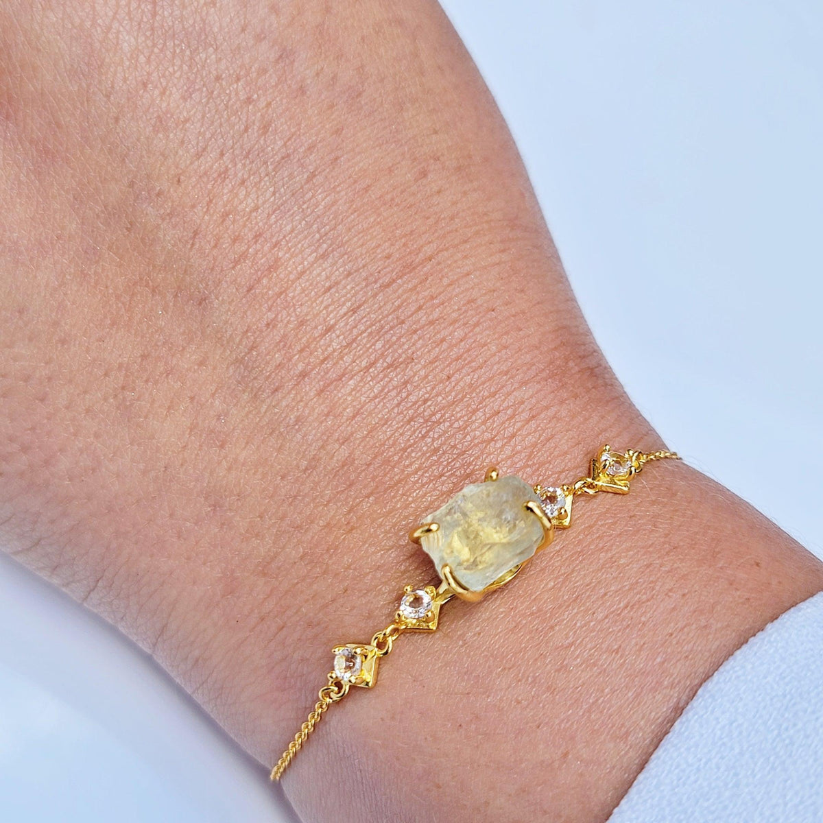 Green Amethyst Bracelet Ring Set - Uniquelan Jewelry