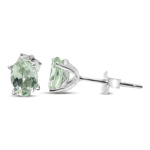 Green Amethyst Heart Earrings - Uniquelan Jewelry