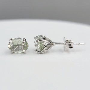 Green Amethyst Heart Earrings - Uniquelan Jewelry