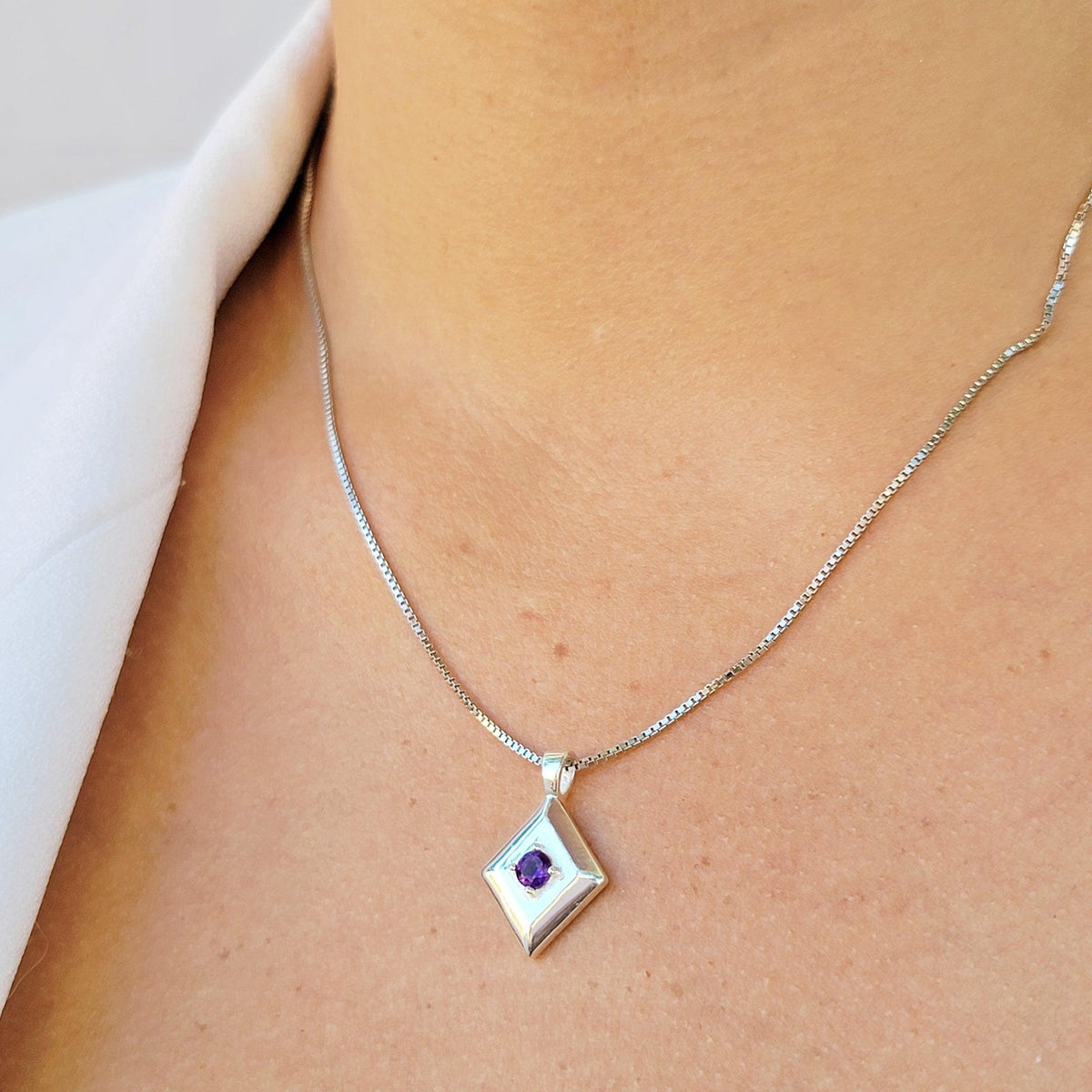 Natural Amethyst Pendant Necklace - Uniquelan Jewelry