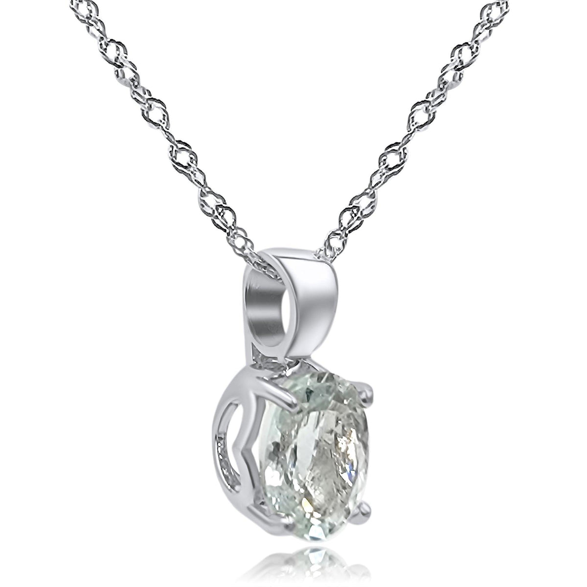 Natural Aquamarine Heart Necklace - Uniquelan Jewelry