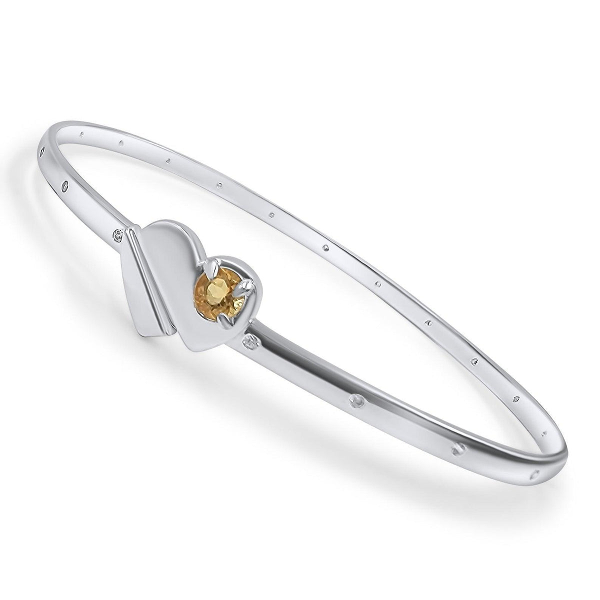 Natural Citrine Heart Bracelet - Uniquelan Jewelry