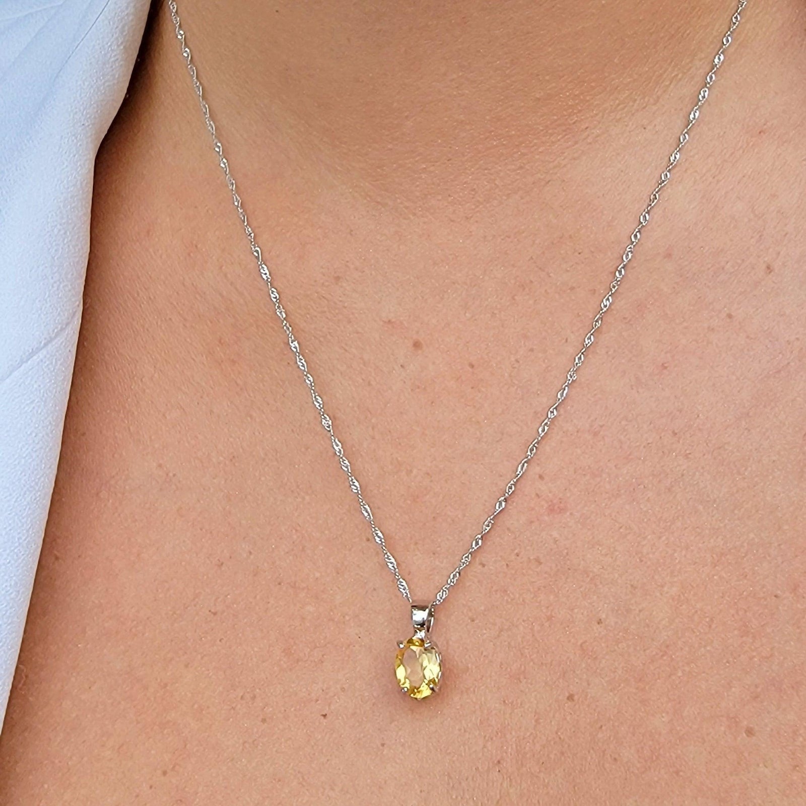 Natural Citrine Heart Encrypt Necklace - Uniquelan Jewelry