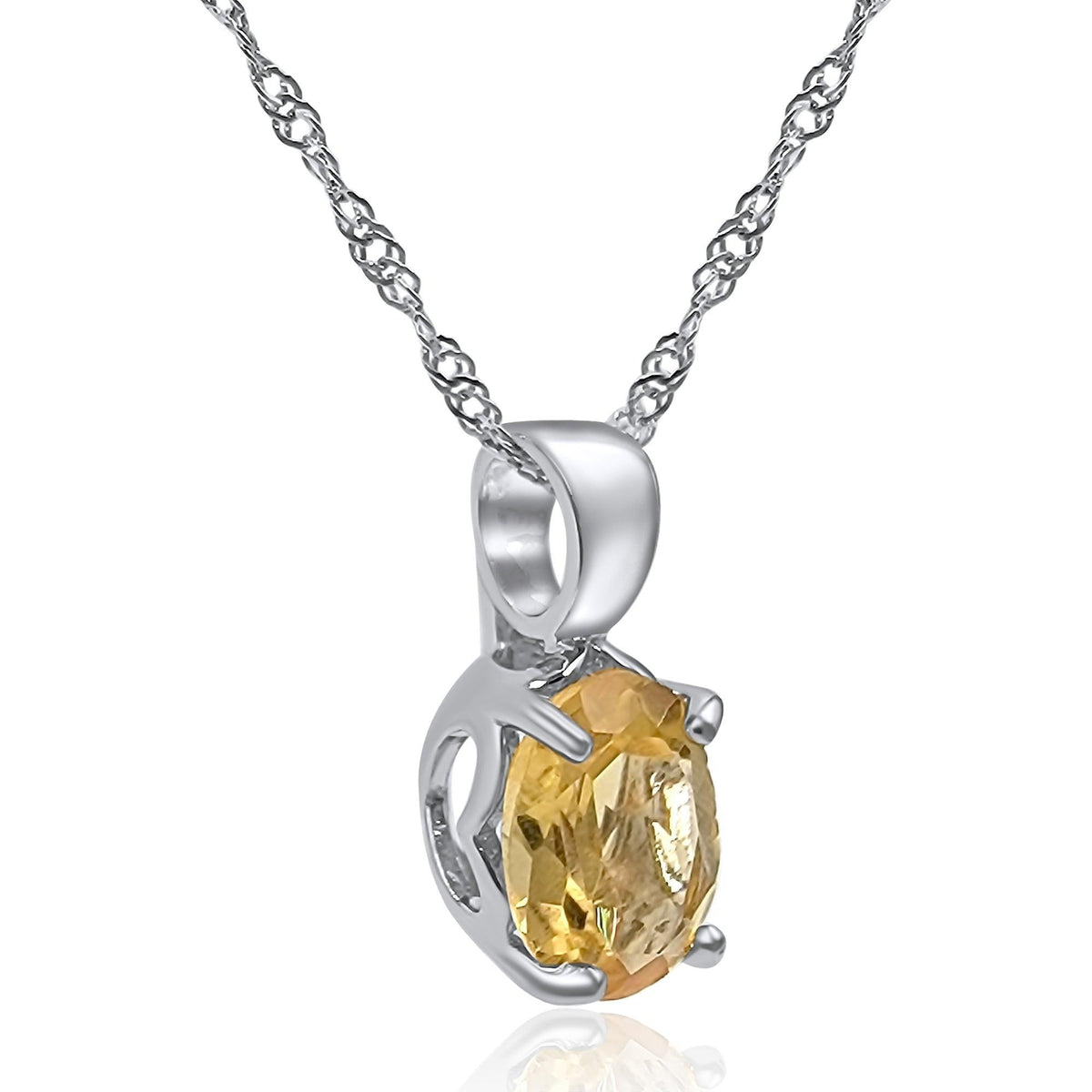 Natural Citrine Heart Encrypt Necklace - Uniquelan Jewelry
