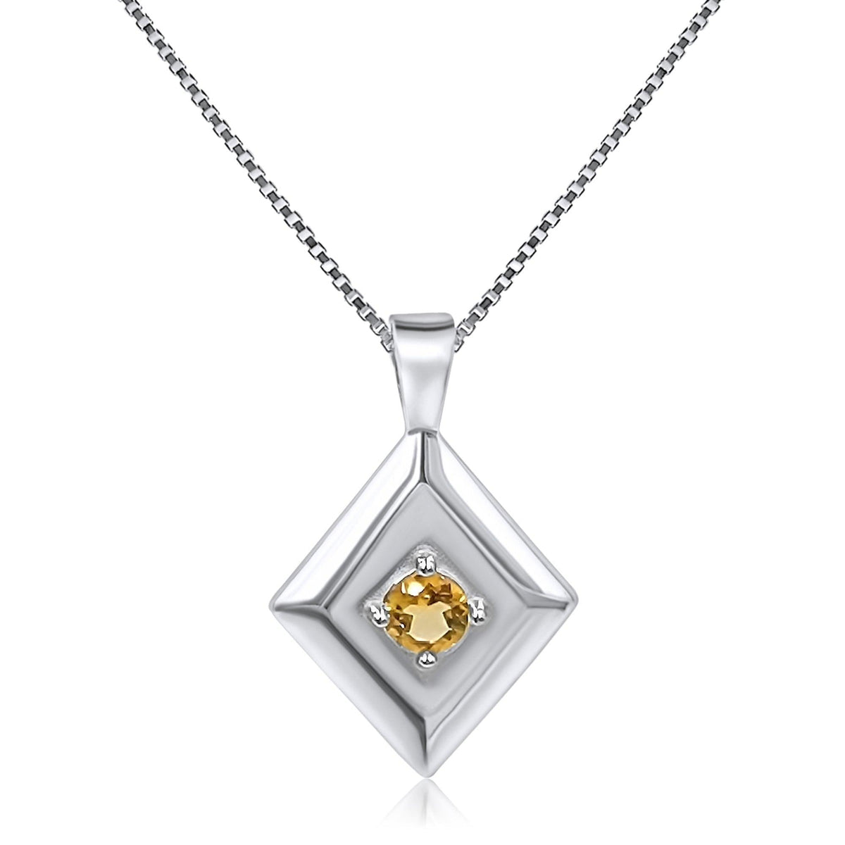 Natural Citrine Pendant Necklace - Uniquelan Jewelry