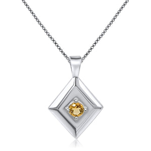 Natural Citrine Pendant Necklace - Uniquelan Jewelry