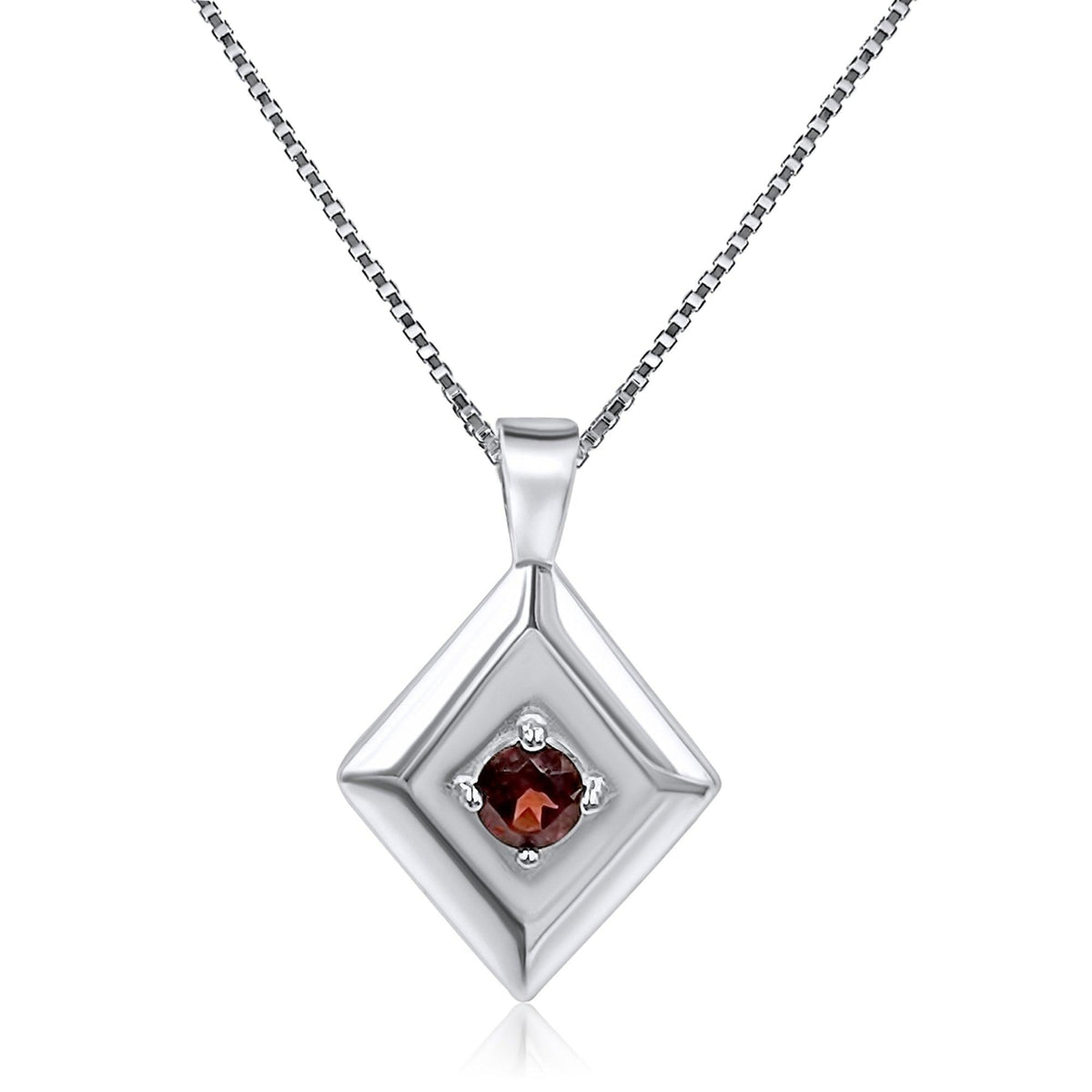 Natural Garnet Pendant Necklace - Uniquelan Jewelry